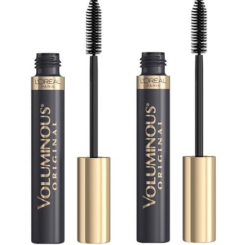 L¡¯Oreal Paris Original Voluminous Mascara, Building Mascara Volume and Length Formula, Washable, Black, 0.26 Fl Oz., 2 Count