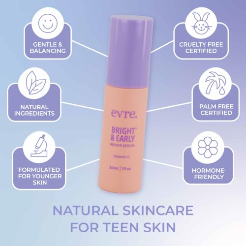 Evre Teen Vitamin C Brightening & Skin Repair Serum - Gentle & Hydrating