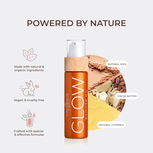 Shimmer Body Oil with Organic Ingredients - Hydrating Bronze Glow 110ml
