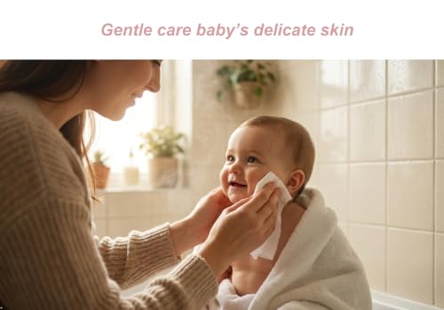 Extra Thick Cotton Face Cloths 12x12 Inches - 2 Pack, Highly Absorbent & Biodegradable