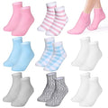 Stylish Aloe Moisturizing Spa Socks Set - 8 Pairs for Soft, Nourished Feet