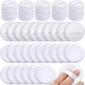 Cotton Powder Puffs - White, 100 Pack, Soft & Gentle Makeup Applicators
