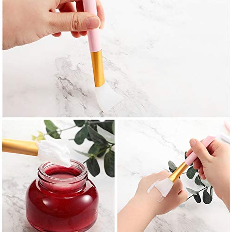 30 Pieces Silicone Face Mask Brushes Soft Silicone Facial Mud Applicator Clay Tools Face Mask Beauty Tools for Sleeping Mask, Mud Mask, Hairless Body Lotion and Body Butter, 5 Colors (Pack of 2)