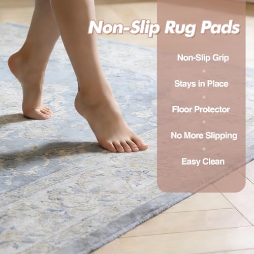 9' x 12' Non-Slip Rug Pad - Felt & Rubber Underlay, Waterproof, Thick
