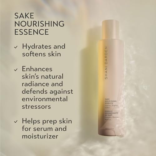 Shani Darden Skin Care Sake Nourishing Essence, Facial Essence for Skin Hydration, Helps Soften, Fortify, and Calm Dehydrated and Sensitive Skin, 4 Oz