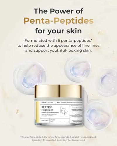 Peptide Gold Hydrating Face Cream - Anti-Aging Moisturizer with Collagen Support