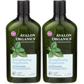 Avalon Organics Conditioner Strengthening Peppermint, 11 oz (Pack of 2)