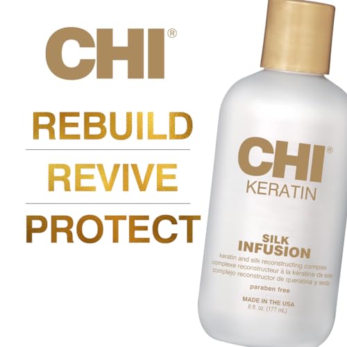 CHI Keratin Silk Infusion Hair Serum - Hydrating & Strengthening, 6 Fl Oz (Pack of 1)