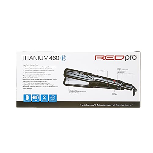 Pro Titanium Flat Iron 1.5 Inch Hair Straightener for Silk Press & Frizz Control
