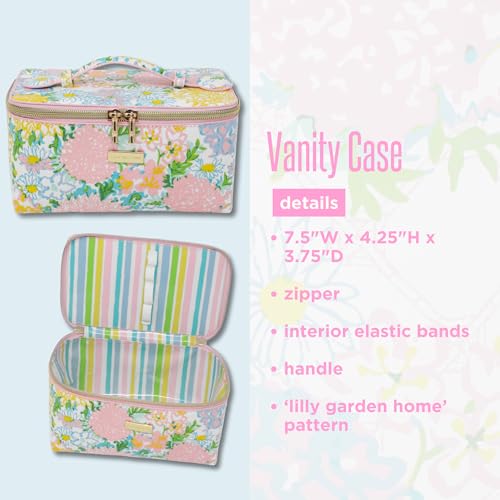 Lilly Garden Home Lilly Pulitzer Cosmetic Bag - Spacious Travel Makeup Organizer