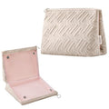 Leudes Makeup Bag Travel Essentials Cute Skincare Pouch Purse Cosmetic Bags for Women Traveling Make Up Organizer Portable Clear Case Toiletry Bag with Zipper (Camel, Large)