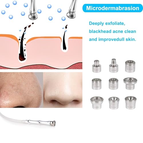 Diamond Microdermabrasion Head Set for Skin Exfoliation & Pore Cleansing