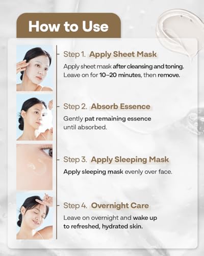Firming 2-Step Face Mask Set - Hydrating & Glow Overnight Sheet Mask