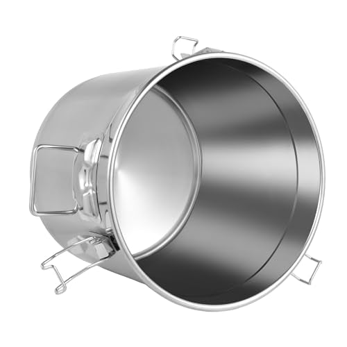 33L Stainless Steel Storage Bucket with Airtight Lid - Food Grade, Leakproof