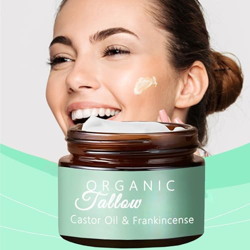 Grass-fed Beef Tallow with Frankincense Oil & Castor oil, Tallow and Manuka Honey Balm, Beef Tallow Moisturizer for Skin for Face, Body (2)
