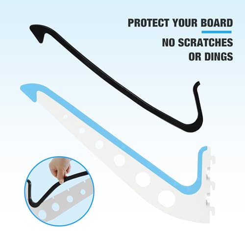 HIKULA White 6-Layer Multi Board Wall Mount Surf Rack for Surfboard Wakeboard Snowboard