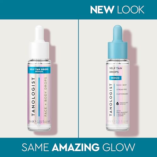 Tanologist Self-Tanning Drops with Kabuki Brush Set - Sunless Tanning Kit for Natural Glow