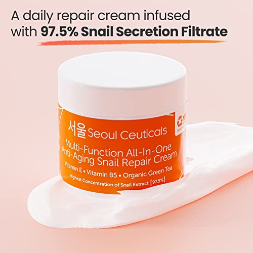 SeoulCeuticals Korean Kojic Acid Serum + Vitamin C Serum + Snail Mucin Cream - Potent K Beauty Anti Aging