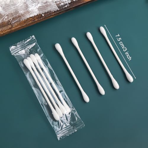 500 Pack Cotton Swabs with Individually Wrapped 4-Pack Variations - Soft, Safe, Multi-Purpose Ear & Beauty Q-tips