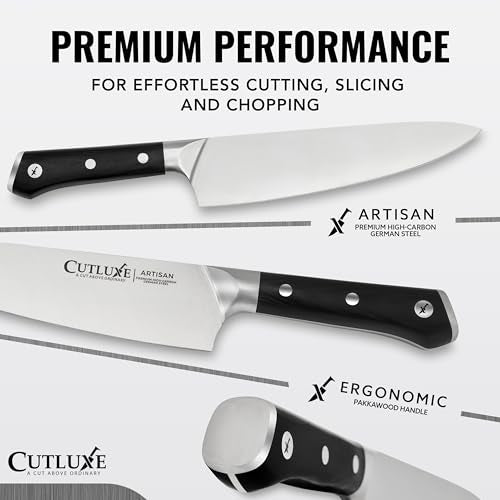 Cutluxe 5-Piece Chef Knife Set Without Block - Razor Sharp German Steel