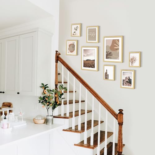 ArtbyHannah Gallery Wall Frame Set - Beige Large 8 Pack Wall Decor