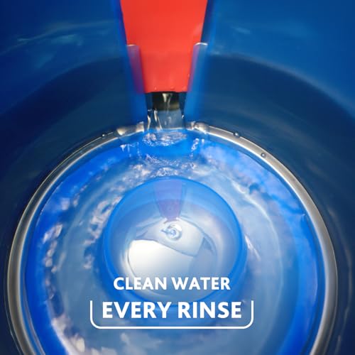O-Cedar RinseClean Spin Mop & Bucket System with 2 Extra Microfiber Refills – Cleans with Water, Removes 99% of Bacteria