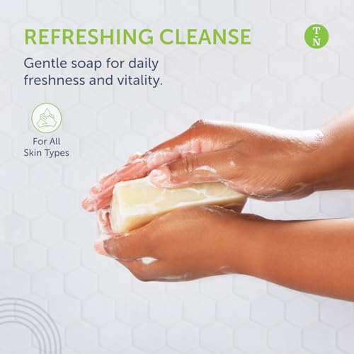 Tea Tree Soap Bar 4-Pack with Peppermint & Eucalyptus – Refreshing Body & Foot Cleanser, 4 oz – Regular / Pack of 4