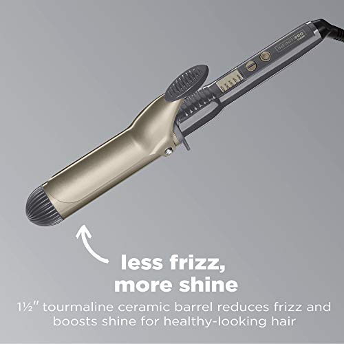 CONAIR INFINITIPRO Tourmaline 1 1/2-Inch Ceramic Curling Iron, 1 ¨ö inch barrel produces soft waves ? for use on medium and long hair
