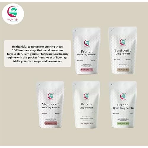 YOGI¡¯S GIFT ? Celebrating health Multi Pack | Pack of 5 Clays + Pack of 5 Natural Clays for bundle..