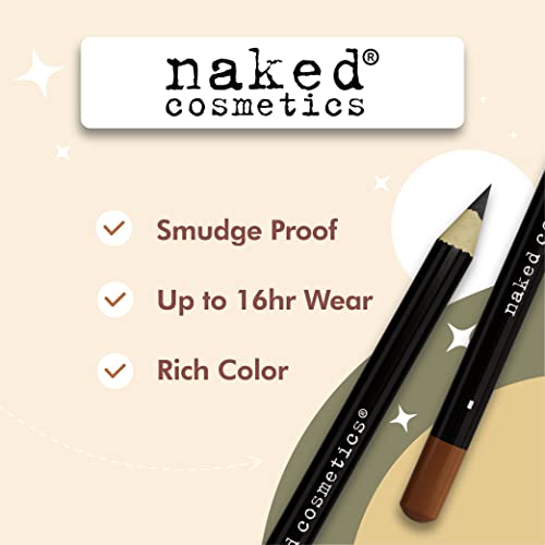 Naked Cosmetics Black Eyeliner & Brown Eyeliner Pencil for Makeup - Waterproof Eyeliner Pencil & Smudge Proof Eyeliner for Women - Smooth Glide & Long Lasting Eyebrow Pencil Eye Liner Set of 2