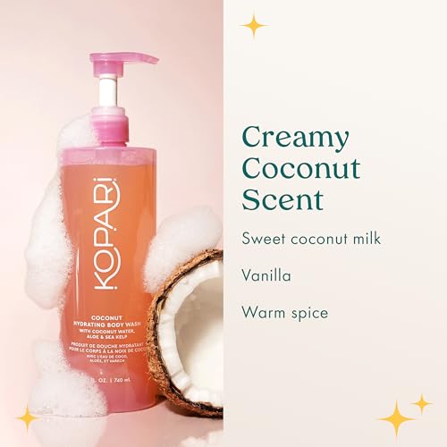 Kopari Jumbo Coconut Hydrating Body Wash 25oz with Organic Coconut Water & Aloe Vera - Coconut & Vanilla Scent
