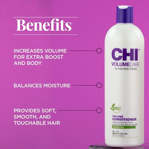 CHI VolumeCare Volumizing Conditioner 25 Fl Oz Pack of 1 - Moisturizing & Thickening