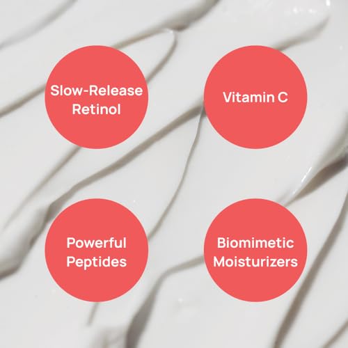 Sleep With Me Nighttime Resurfacing Cream -Anti-Aging Night Cream with Retinol, Vitamin C, Peptides, Niacinamide, Squalane, & Ceramides for Tone, Texture, Fine Lines, Wrinkles, & Hydration