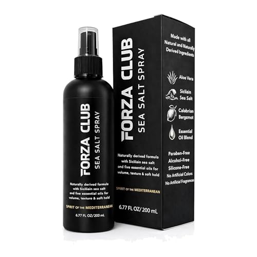 Sea Salt Spray for Men - Volumizing Texturizing Hair Spray with Essential Oils - 6.77 Oz - Free of Alcohol, Parabens & Sulfates