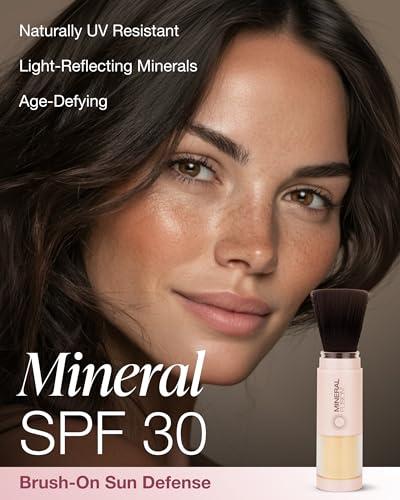 Mineral Fusion Mineral Brush-On SPF 30 Sunscreen Face Powder 0.14oz New