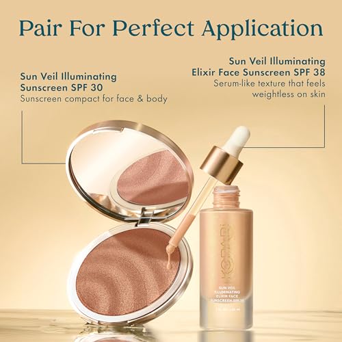 SPF 38 Illuminating Elixir Face Sunscreen with Shea Butter & Mica - Buildable Golden Glow, Lightweight, Vegan, Cruelty-Free - Variation: SPF 38 Illuminating Elixir