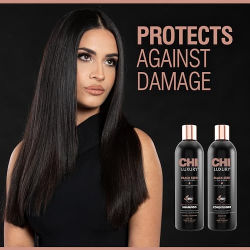CHI Brand Luxury Black Seed Oil Blend Gentle Cleansing Shampoo & Moisture Replenish Conditioner 12 Fl Oz Each (pack Of 2)