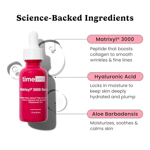 Timeless Matrixyl 3000 Peptide Complex Face Serum - Collagen Support - 1 Fl Oz