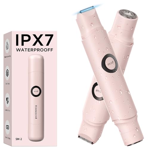 Pink Bikini Trimmer for Women - Rechargeable Waterproof Electric Razor