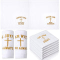 White Christian Gifts for Men & Women - 10 Pcs 12 Inch Embroidered Towels, Hillsuren