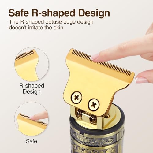 Rechargeable Cordless Beard Trimmer for Men (Slate Taupe)