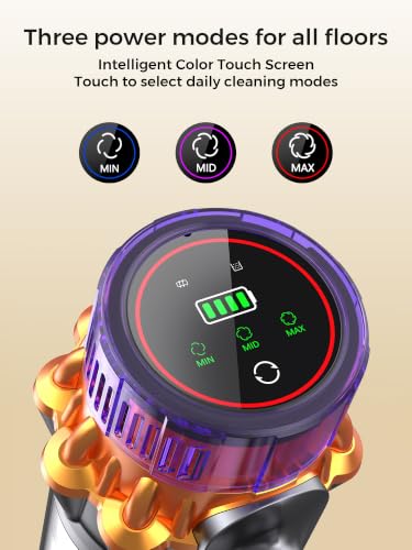 Vellarina Cordless Stick Vacuum Cleaner - Red, 600W, 55KPa, 70Min Runtime