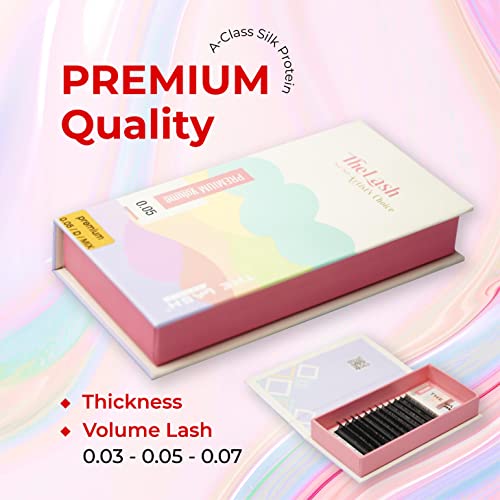 THE LASH SUPPLY PREMIUM - Volume Eyelash Extension 0.03, 0.05, 0.07 Thickness - C/CC/D Mix Length & 9-20mm, Lashes Extensions