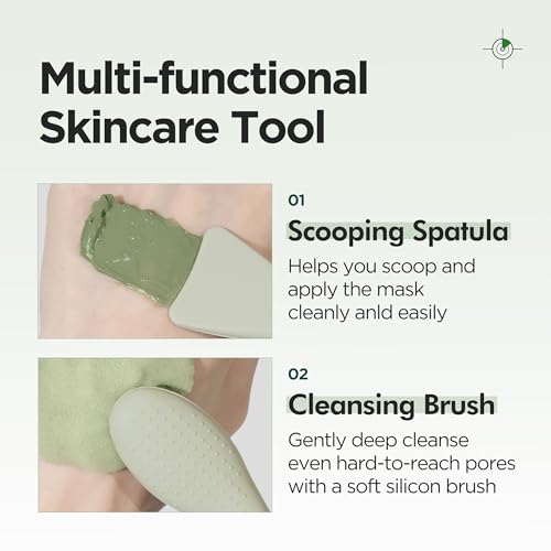 P.CALM Viral Holy Basil Bubble Mask + Dual Pore Brush Set ? Deep Cleansing for Pores & Blackheads with Holy Basil & Carbonated Water