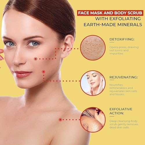 Deep Pore Cleansing Clay Mask for Face & Body - 16oz with Ayurvedic Herbs