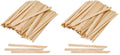 Tachibelle 500 Count 2-in-1 Wooden Wax Sticks for Eyebrow/Lip/Nose - Pointed & Slanted Heads, 4.3 in, Pack of 2 Sets
