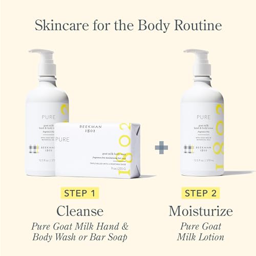 Pure Goat Milk Hand & Body Soap - Fragrance Free, 12.5 Fl Oz - Moisturizing & Gentle