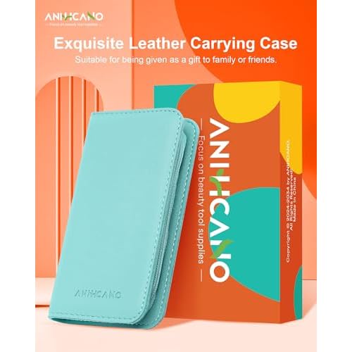 Manicure & Pedicure Kit for Men & Women, ANIHICANO 8-in-1 Premium Stainless Steel Personal Care Tools Set with PU Leather Case, Travel-Friendly for Home & Professional Use (Champagne)