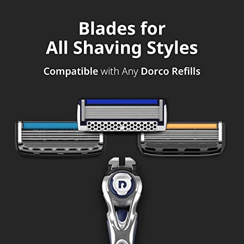 Dorco Pace 7 Razor Cartridges - 7 Blade Technology, No Handle, 12 Pack
