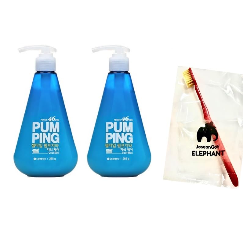 Pump Dispenser Toothpaste Gel Type - 2 Pack, Cool Mint Oral Care